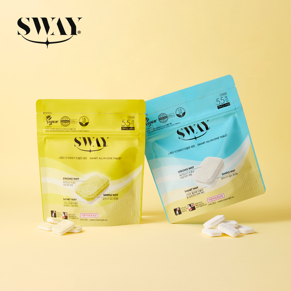 SWAY 식기세척기 타블렛 세제 2종 제품 촬영, 상세페이지 제작